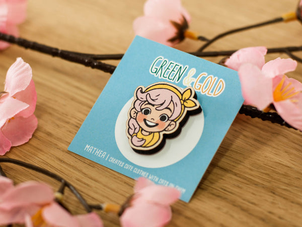 [Wooden Pin] "Mathea"